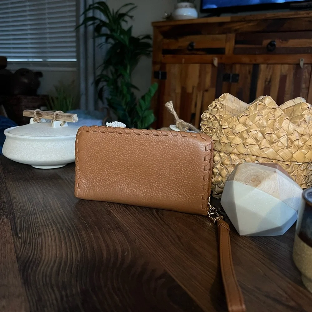 Tory Burch Tan Leather Wristlet - Picture 3 of 4